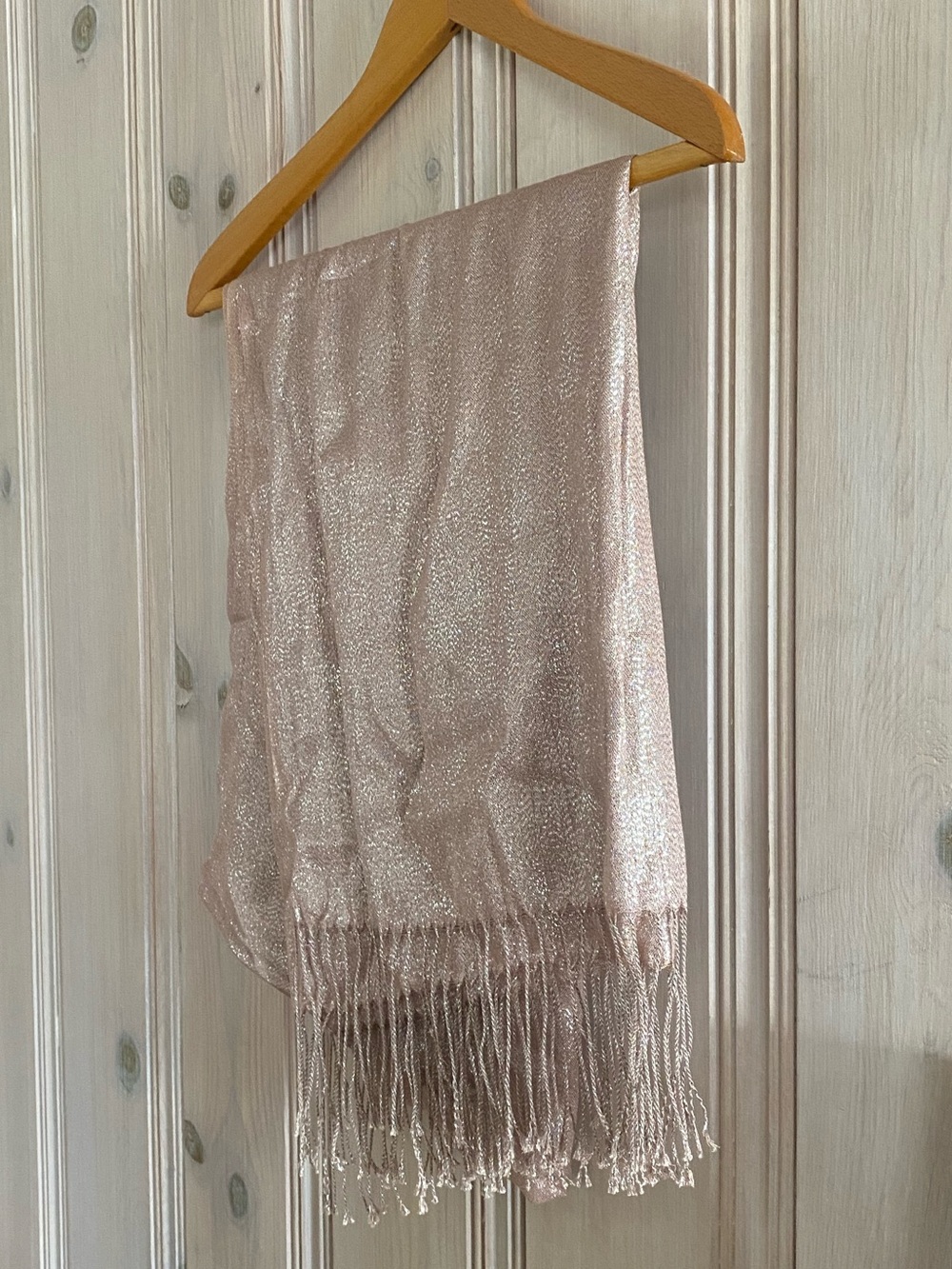 RonFoxi Rose Gold Sparkly Pashmina Shawl / Wrap - Picture 2 of 5